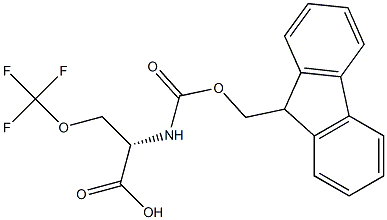 (2S)-2-({[(9H-fluoren-9-yl)methoxy]carbonyl}amino)-3-(trifluoromethoxy)propanoic acid 结构式