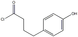 4-(4-羟基苯基)丁酰氯,,结构式