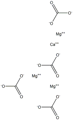 Calcium trimagnesium carbonate Structure