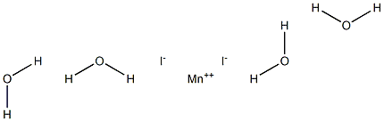 Manganese(II) iodide tetrahydrate Struktur