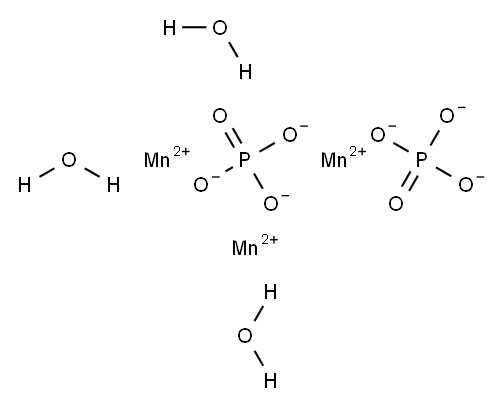 Manganese(II) orthophosphate trihydrate Structure