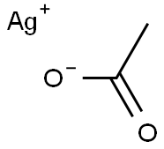 Silver(I) acetate Struktur