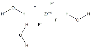 Zirconium fluoride trihydrate Structure