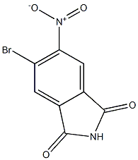 4-溴-5-硝基邻苯二甲酰亚胺 结构式