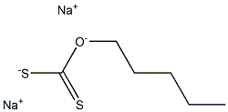 正戊基黄原酸钠,,结构式
