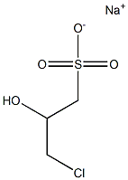 Sodium 3-chloro-2-hydroxypropane sulfonate 化学構造式