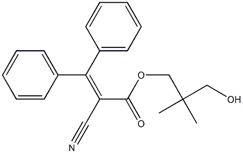 2-氰基-3,3-二苯基丙烯酸新戊二醇酯, , 结构式