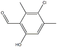 3-氯-6-羟基2,4-二甲基苯甲醛, , 结构式