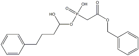 [羟基-(4-苯丁基)氧磷基]乙酸苄酯,,结构式