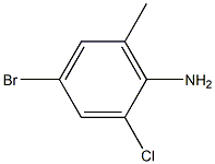 2-氯-4-溴-6-甲基苯胺, , 结构式