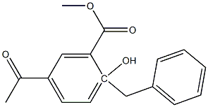 2-苄基-5-乙酰水杨酸甲酯, , 结构式