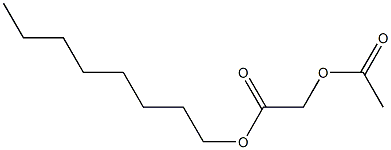 乙酰氧基乙酸正辛酯,,结构式