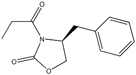 N-propionyl-(4S)-benzyl-2-oxazolidinone Struktur