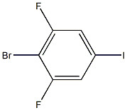 3,5-二氟-4-溴碘苯, , 结构式