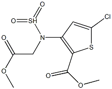 5-氯-N-(甲氧羰基甲基)-3-磺酰胺基-2-噻吩甲酸甲酯, , 结构式