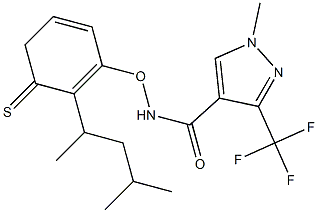 (RS)-N-[2-(1,3-dimethylbutyl)-3-thiophenoxy]-1-methyl-3-(trifluoromethyl)-1H-pyrazole-4-methyl Amide Structure