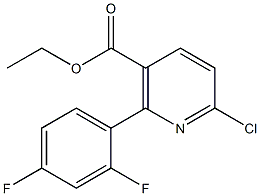 Ethyl 2-(2,4-difluorophenyl)-6-chloronicotinate Structure