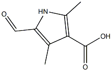 2,4-二甲基吡咯-3-羧酸-5-甲醛,,结构式