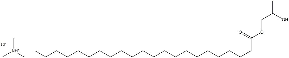 Behenic acid 2-hydroxypropyl ester trimethyl ammonium chloride Structure