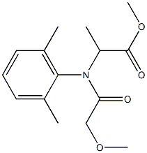 N-(2-甲氧基乙酰基)-N-(2,6-二甲苯基)-D,L-丙氨酸甲酯 结构式