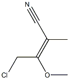 3-甲氧基-2-甲氯基甲基丙烯腈 结构式