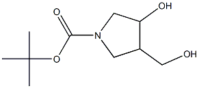 1-BOC-4-羟甲基-3-羟基吡咯烷,,结构式