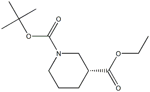 N-BOC-(R)-3-哌啶甲酸乙酯 结构式