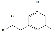 3-chloro-5-fluorophenylacetic acid Struktur