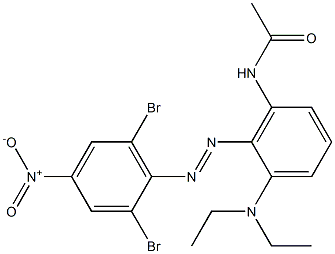 [2,6-Dibromo-4-nitrophenyl]-azo-[3-acetamino-N,N-diethylaniline] Structure