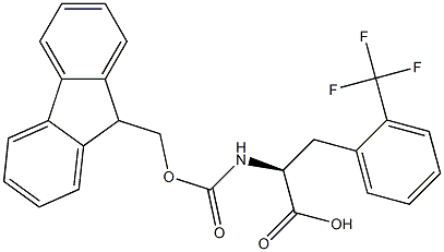 FMOC-L-2-三氟甲基苯丙氨酸,,结构式
