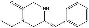 (R)-5-BENZYL-1-ETHYLPIPERAZIN-2-ONE 化学構造式