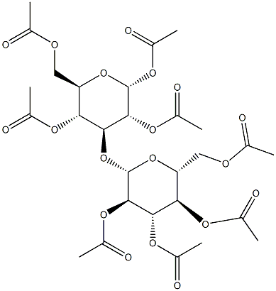 1,2,4,6-Tetra-O-acetyl-3-O-(2,3,4,6-tetra-O-acetyl-b-D-glucopyranosyl)-a-D-glucopyranoside 结构式