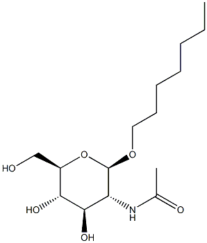 Heptyl2-acetamido-2-deoxy-b-D-glucopyranoside 结构式