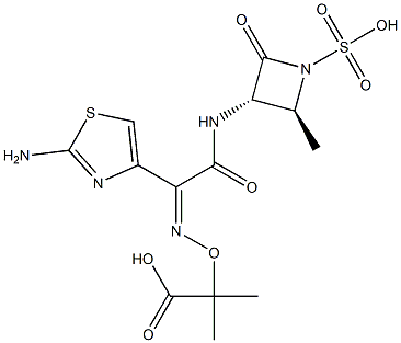 2-[[[(Z)-1-(2-amino-4-thiazolyl)-2-[[(2S,3S)-2-methyl-4-oxo-1-sulfo-3-azetidinyl]amino]-2-oxoethylidene]amino]oxy]-2-methylpropanoic acid