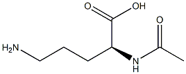 (2S)-2-acetamido-5-aminopentanoic acid Structure