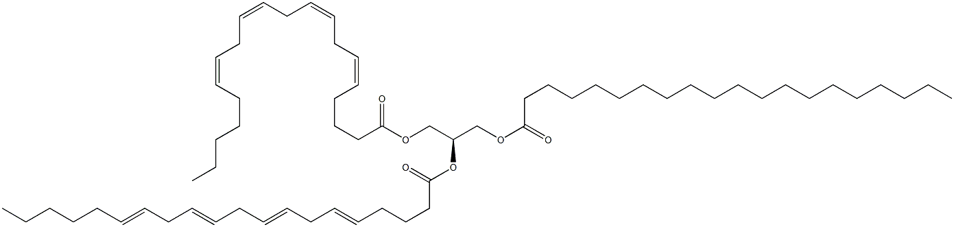 1-eicosanoyl-2,3-di-(5Z,8Z,11Z,14Z-eicosatetraenoyl)-sn-glycerol Struktur
