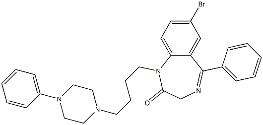 2H-1,4-Benzodiazepin-2-one, 7-bromo-1,3-dihydro-5-phenyl-1-[4-(4-pheny lpiperazin-1-yl)butyl]-