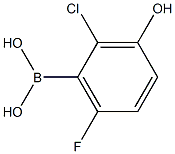 2-Chloro-6-fluoro-3-hydroxybenzeneboronic acid Structure