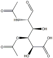 4-O-acetyl-2-acetamido-2-deoxy-mannuronic acid Structure