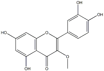 5,7,3',4'-tetrahydroxy-3-methoxy flavone 结构式