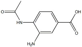 4-(acetylamino)-3-aminobenzoic acid 结构式