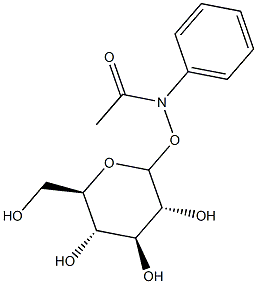1-((N-acetyl-N-phenylamino)oxy)-1-deoxy-glucopyranoside Structure