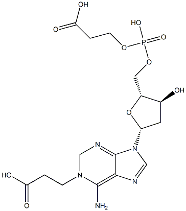 5'-O-(2-carboxyethyl)phosphono-1-(2-carboxyethyl)deoxyadenosine