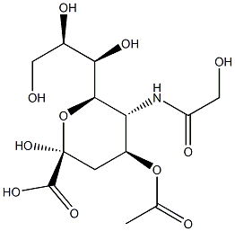 4-O-acetyl-N-glycolylneuraminic acid Struktur