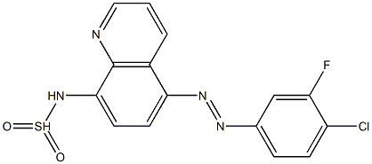 5-(3-fluoro-4-chlorophenylazo)-8-sulfonamidoquinoline