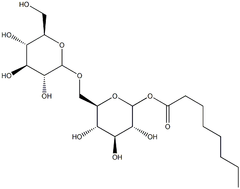 6-O-glucopyranosyl-1-O-octanoylglucopyranose 结构式