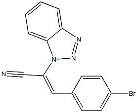 2-(1H-benzotriazol-1-yl)-3-(4-bromophenyl)acrylonitrile Struktur