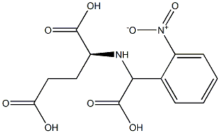 (carboxy-2-nitrobenzyl)glutamic acid 化学構造式