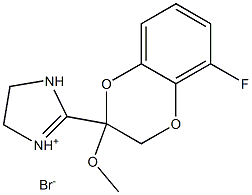2-(5-fluoro-2-methoxy-1,4-benzodioxan-2-yl)imidazolinium bromide Structure
