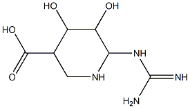 6-guanidino-4,5-dihydroxypiperidine-3-carboxylic acid Structure